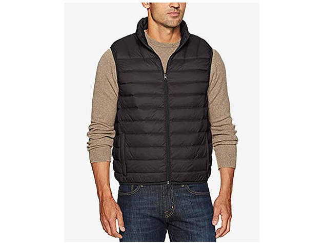 Hawke & Co Outfitter Men's Packable Down Blend Puffer Vest Black Size Extra Large