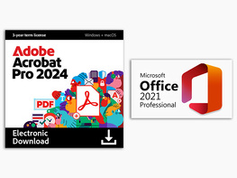 Adobe Acrobat Pro + Microsoft Office Professional 2019 License Bundle