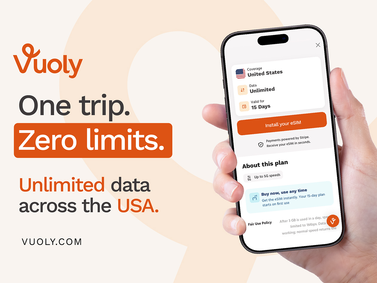 Vuoly eSim Mobile Data Plan: EU + UK - Unlimited/15 Days