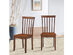 Costway Set of 2 Dining Chair Kitchen Spindle Back Side Chair with Solid Wooden Legs Walnut