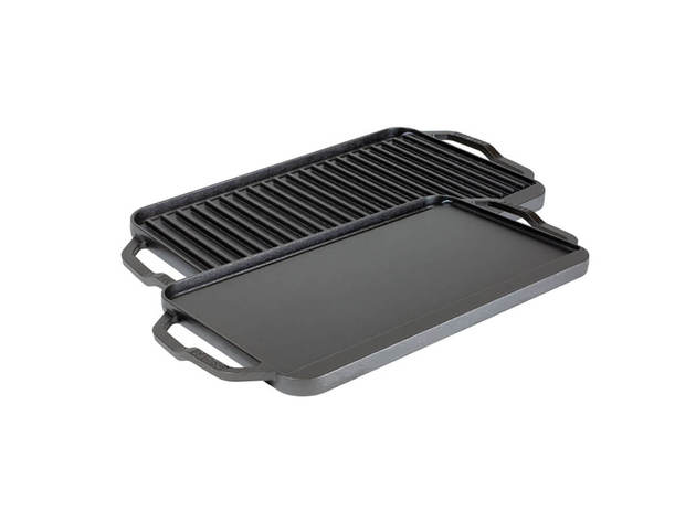 Lodge LCDRG 19.5 x 10 inch Cast Iron Reversible Grill/Griddle