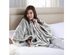 Serta Fleece Electric Heated Warming Snuggler Cape Wrap Gray - Gray