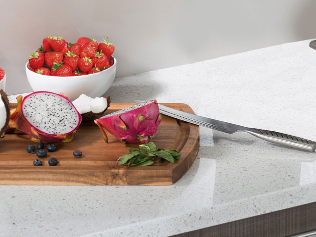 knife and food on cutting board