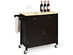 Costway Modern Rolling Kitchen Cart Island Wood Top Storage Trolley Cabinet Utility Brown - As pic