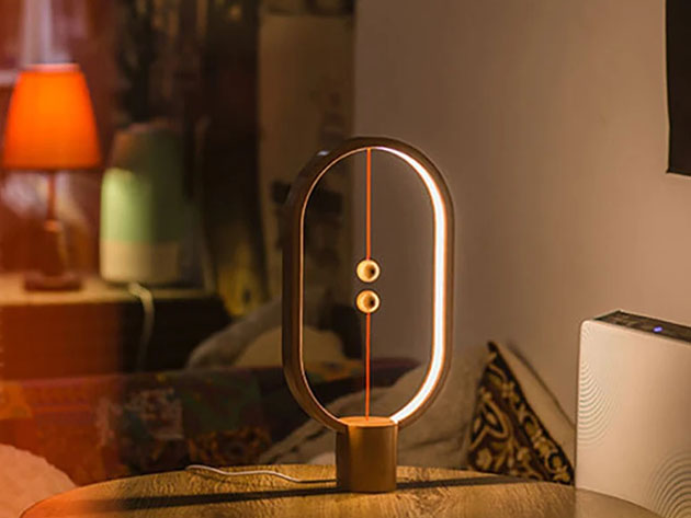 The Original Heng Balance Lamp - Magnetic Switch Led Lamp Beech Wood