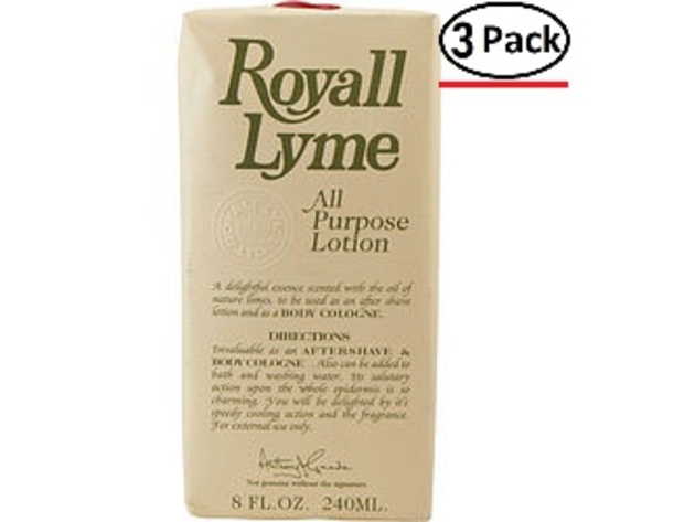 ROYALL LYME by Royall Fragrances AFTERSHAVE LOTION COLOGNE 8 OZ (Package Of 3)