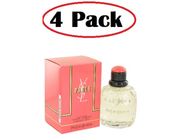 4 Pack of PARIS by Yves Saint Laurent Eau De Toilette Spray 4.2 oz
