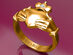 Claddagh Ring in 22k Gold Plating