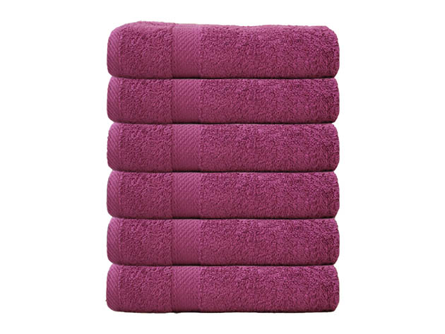 Hurbane Home 6-Piece Hand Towel Set (Purple)