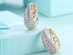 Teardrop Huggie Earrings with Micro-Pav'e Swarovski Crystals