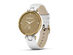 Garmin Lily Smartwatch - Light Gold Bezel with White Case and Italian Leather Band