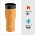 Bobber 16oz Vacuum Insulated Stainless Steel Travel Mug With 100% Leakproof Locked Lid Ginger Tonic