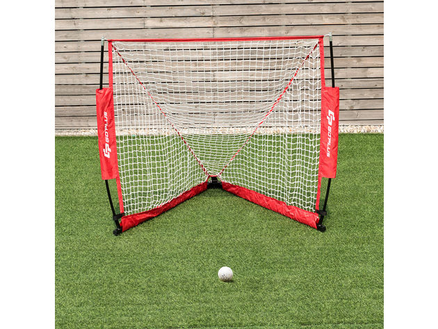 4' Portable Lacrosse Goal Net for Backyard Shooting In/Outdoor Use w/ Carry Bag - Red