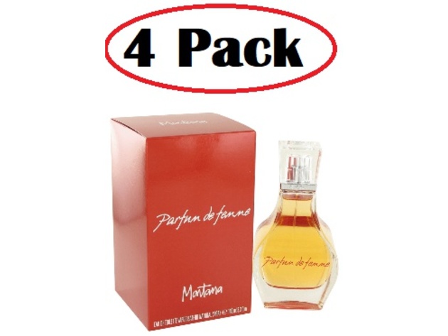 4 Pack of Montana Parfum De Femme by Montana Eau De Toilette Spray 3.3 oz