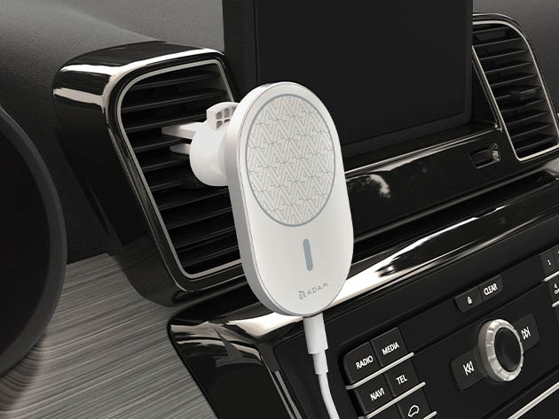 OMNIA C2 Magnetic Wireless Car Charger + OMNIA C1 USB-C Fast Charging Car Charger (White)