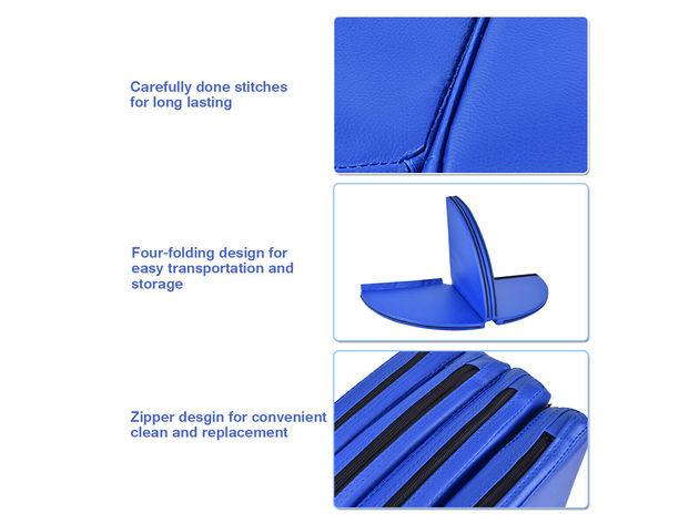 Costway Foldable Pole Dance Mat Yoga Exercise Safety Dancing Cushion Crash Mat 2'' Thick - Blue