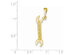 14K Yellow Gold Wrench Charm Pendant Necklace with Chain