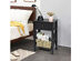 Costway Nightstand Chair Side End Table with Drawer & Shelf Bedroom Furniture Brown - Brown