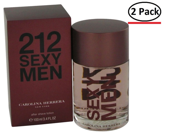 212 Sexy by Carolina Herrera After Shave 3.3 oz for Men (Package of 2)