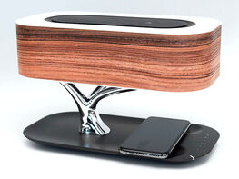 Tree of Light: Wireless Charger + Bluetooth Speaker + LED Lamp