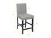 Costway Set of 2 25'' Kitchen Breakfast Chairs Nailhead Bar Stools - Gray