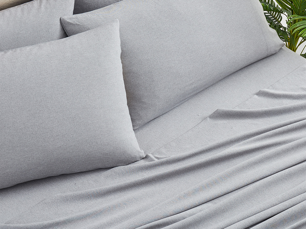 Bamboo Blend Chambray Sheet Set (Silver/King)