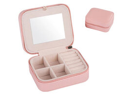 Cool Jewels Palm-Sized Compact Jewelry Box (Pink)