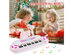 Costway 37-Key Toy Keyboard Piano Electronic Musical Instrument BluePink - Pink