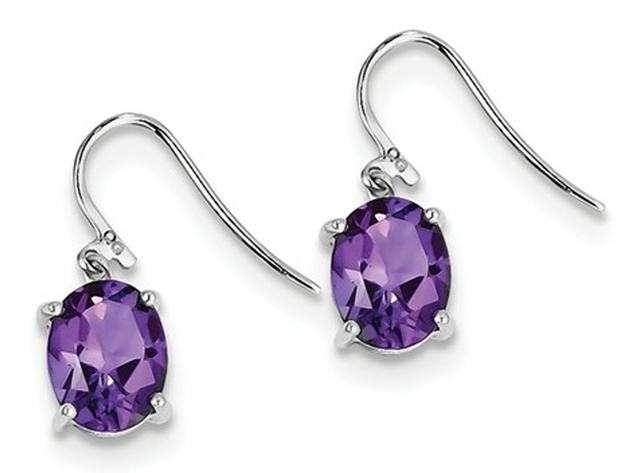 •AMETHYST POINT + MULTI-STONE• silver dangle earrings