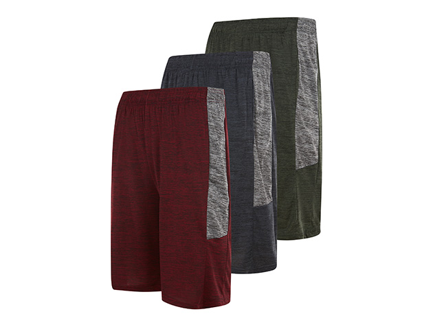 Athletic Shorts for Men with Pockets (3-Pack, Set A/Medium)