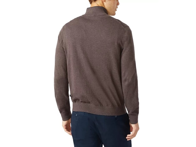 Nautica Men's Classic-Fit Navtech Quarter-Zip Sweater Beige Size Small