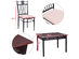 Costway 5 Piece Dining Set Wood Metal Table and 4 Chairs Kitchen Breakfast Furniture