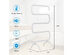 Costway 100W Electric Towel Warmer Drying Rack Freestanding and Wall Mounted White - White