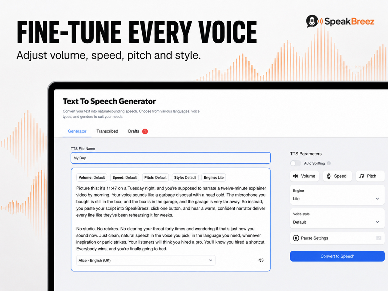SpeakBreez Plan: Lifetime Subscription