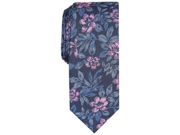 Bar III Men's Clark Skinny Floral Tie  Pink Size Regular