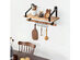 Costway Wood Floating Shelf Wall Mount Shelf W/Removable Towel Bar