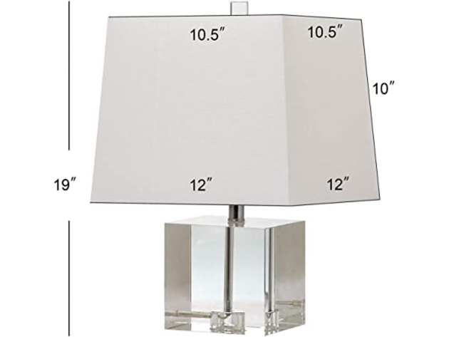 Safavieh LIT4284A Lighting Collection Mckinley Clear Table Lamp, 19 Inch - White (New, Damaged Retail Box)
