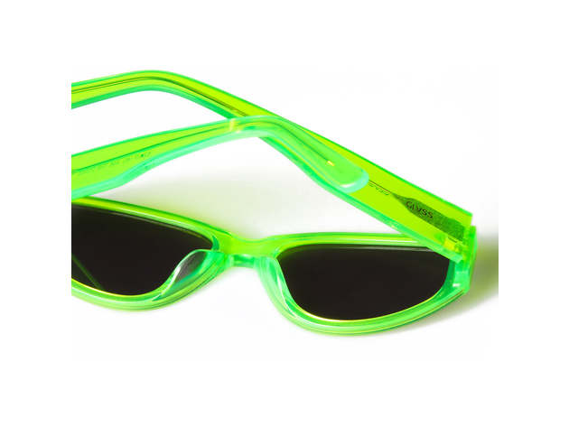 The Snake Sunglasses Neon Green / Smoke