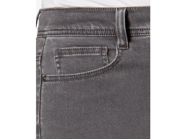 Style & Co Women's Plus & Petite Plus Size Tummy-Control Slim-Leg Jeans Gray Size 20
