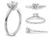 1.00 Carat (ctw) Synthetic Moissanite Solitaire Engagement Ring in 14K White Gold - 9