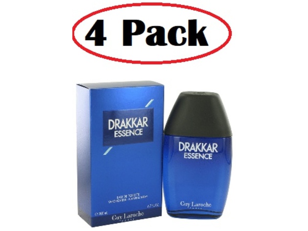 4 Pack of Drakkar Essence by Guy Laroche Eau De Toilette Spray 6.7 oz