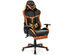 Goplus Massage Gaming Chair Reclining Racing Chair with Lumbar Support &Footrest Orange - Orange and black