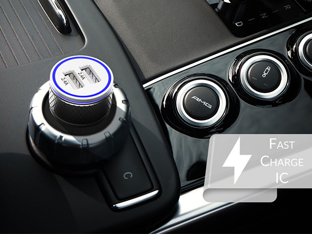 Crave DualHub USB Car Charger Adapter (White)