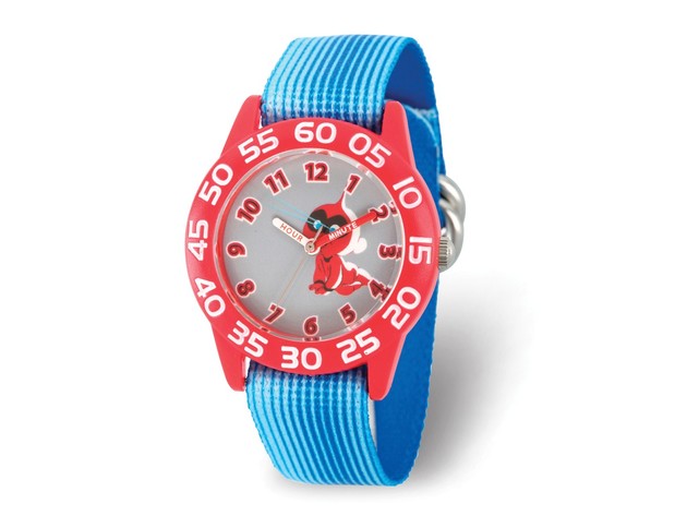 Disney Boys Incredibles 2 Baby Blue Stretch Band Time Teacher Watch