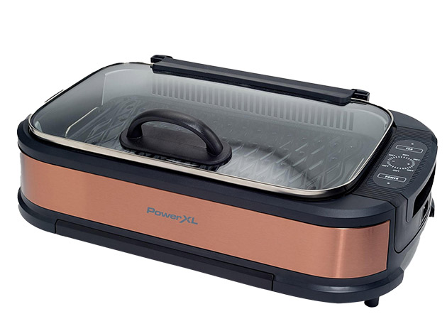 PowerXL 1,500W Smokeless Grill Pro with Griddle Plate - Copper (Refurbished)