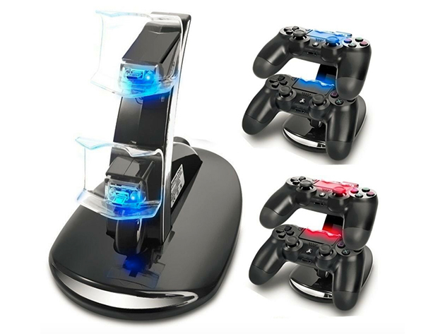 LED Dual USB Charger Docking Station for PS4