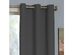 Eclipse Microfiber Blackout Grommet Top Darkening Window Single Curtain Panel, 42 Inches x 63 Inches, Smoke
