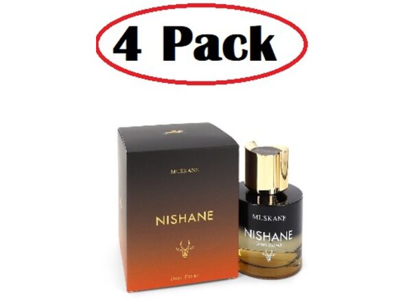 4 Pack of Muskane by Nishane Extrait De Parfum Spray 3.4 oz 