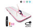 Goplus 13FT Air Track Inflatable Gymnastics Tumbling Mat w/ Pump Indoor Outdoor Pink Grey + Pink