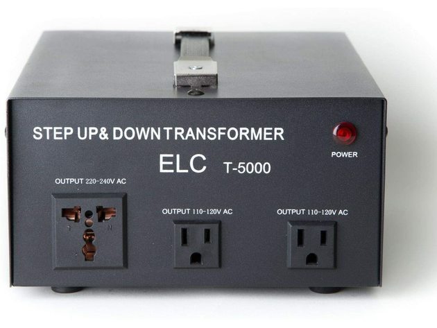 ELC T-5000+ 5000-Watt Voltage Converter Transformer - Step Up/Down - 110V/220V - Circuit Breaker Protection Heavy Duty / High Quality